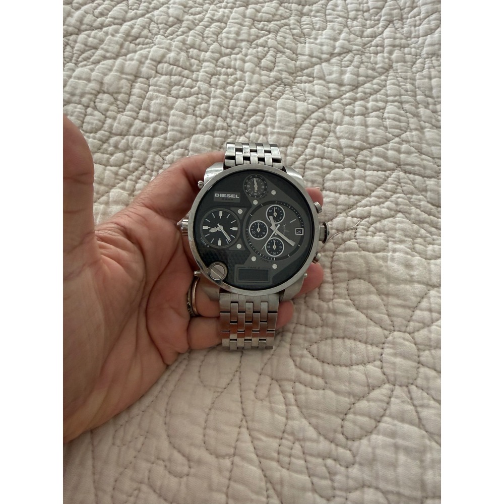 Diesel Mr. Daddy DZ7221 Men's 57mm Oversized Stainless Steel Watch Black Dial